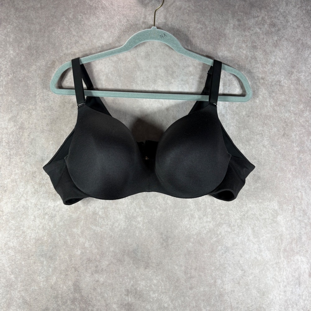 Cacique Bra Women 42C Black‎ Back Smoother Lightly Lined Balconette Underwire